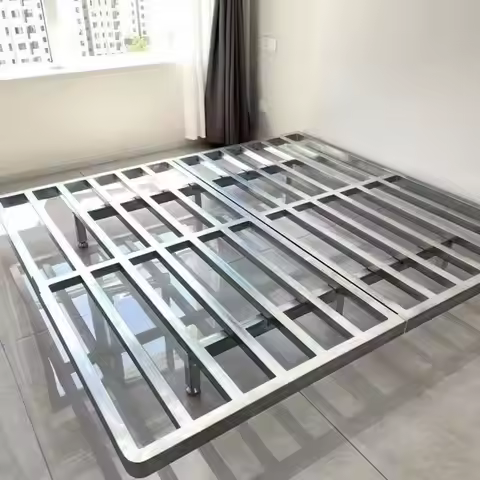 Steel frame suspended bed, light luxury princess bed without abnormal sound, master bedroom suspende