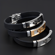 Titanium steel cross bracelet / stainless steel bangle / wristband / gold - silver - black