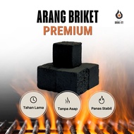 Coconut Shell Briquette Charcoal - Bukhur & BBQ Charcoal - 1 Kg | Brick-It