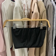 Black plain bandeau top