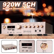 5CH bluetooth HiFi Stereo AV Surround Amplifier Theater Amplifiers FM Cinema Karaoke Home 920W 220V