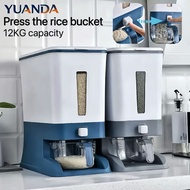 YUANDA 8kg Automatic Rice Dispenser Food Grade Material Large Capacity Kitchen Organizer CF001