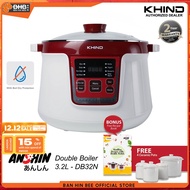Khind 3.2L Double Boiler DB32N - FREE 4 Ceramic Pot