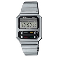 [Creationwatches] Casio Vintage Digital Stainless Steel A100WE-1A A100WE-1 Mens Watch