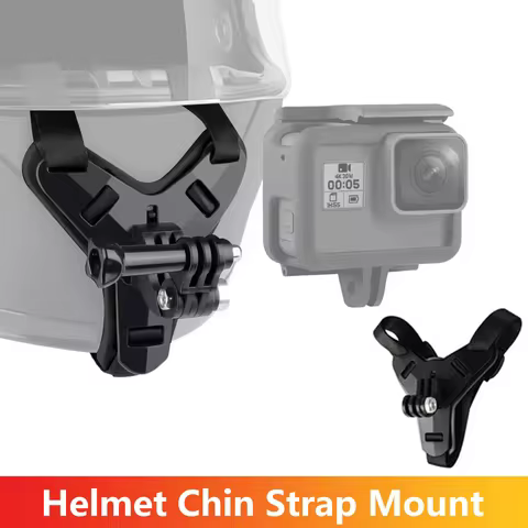 Motorcycle Helmet Chin Strap Mount For GoPro Hero 13 12 11 10 9 8 Insta360 SJCAM SJ4000 AKASO DJI Os