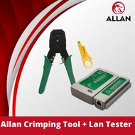 Allan Network Crimping Tool and Network Lan Cable Tester / Lan Tester with battery/ Insulated Wire S
