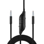 1 Pcs 3.5mm Headset Audio Cable With Inline Mic Mute & Volume Control For Logitech G633 G635 G933 G9