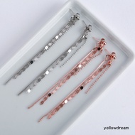 Yellow Dream k-drama  style earrings Long Drop earrings Korean earring