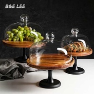 chinese tray dessert tray Dulang kek tinggi, meja pencuci mulut, rak paparan, rak kek kayu, penutup 