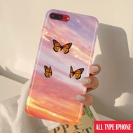 HP [H151] Case iphone 6+/ 7+/ 8+ Casing & Protective Cover Butterfly Motif Mattehp For All Types of 
