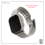 UNIQ Strova Mag Strap for apple watch self- adjustable steel link band 49/46/45/44/42mm Black (Midni