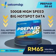 CELCOMDIGI PREPAID 5G 500GB Hotspot CelcomDigi Edisi Kuning Celcom Sim Card Simkad prepaid Modem Sim