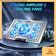 COOLCOLD Cooling Pad Laptop Gaming Cooling Fan 5 Fan RGB 17.3 Inch - F5 Plus