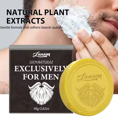 Man Shaving Soap Gentle Clean Keep Fresh Smooth Texture Foam Rich Reducing Irritation Men Beard Care