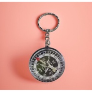 GANTUNGAN Cool Compass Keychain Functions Like Professional Compass