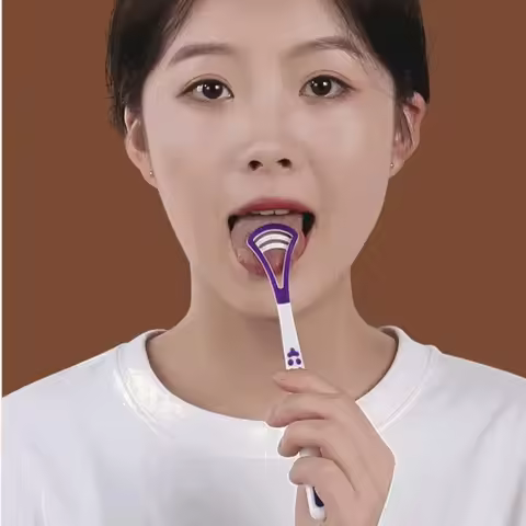 1Pc Silicone Tongue Scrape Tongue Brush for Oral Care Bad Breath Remove Keep Fresh Breath Tongue Cle