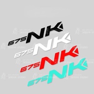 675NK Letter Sticker, 675NK Motorcycle Fuel Tank Reflective Decorative Sticker