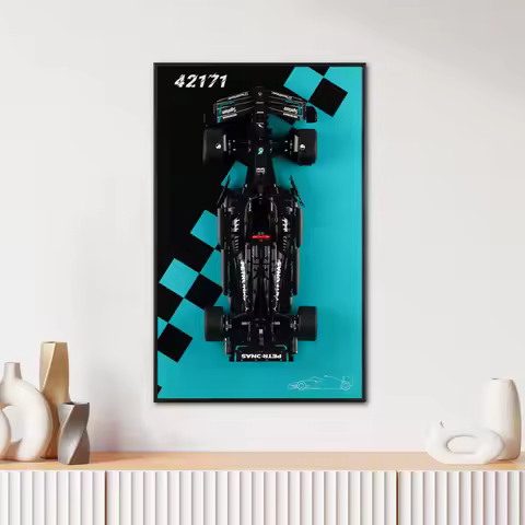 Display Wallboard for Lego Mercedes-AMG F1 W14 E Performance 42171 Adult Collectible Car Wall Mount 