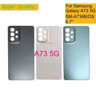 For Samsung Galaxy A73 5G A736 Housing Back Cover Case Rear Battery Door Chassis With Camera Lens Re