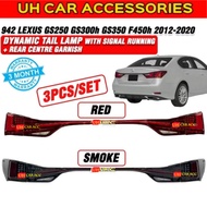 942 Lexus GS250 GS300h GS350 F450h 2012 - 2020 Dynamic Tail Lamp With Signal Running + Rear Centre G