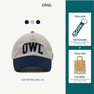 Owlbrand Retro 2.0 Hat/Cap Full Navy,Tan, Navy Baseball Cap