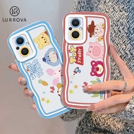 Phone Case OPPO A78 5G A17 A57 2022 4G A77 5G A77S A55 A17K A16 A15 A54 A12 A3S A5 A7 A5S A15S A31 A53 A9 2020 A96 A76 Fashion Cute Cartoon Silicone Wave Soft Case