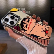 Casing iPhone 11 13 14 15 16 Pro Max Crab Crayon Shinchan Silicone Case For iPhone 13PM 16PM 15PM 14