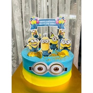 Minions size cake 6inch to7inch Suitable