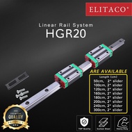 【ELITACO】150kg HGR20 Linear Guide Rail System 500cm 1000cm HRC63 Slider Bearing Roller Flat Track