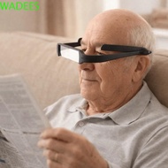 WADEES Elderly Person Handsfree Magnifier, Black Simple Headband Magnifier, Daily Glass Lens 1.6X 2X