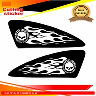 Cutting sticker tanki motor harley davidson motorcycles fire