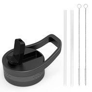 Straw Lid for Wide Mouth Water Bottle, Flip Top Cap for Hydro Flask Stainless Steel Water Bottle wit