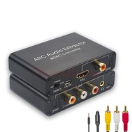 เครื่องแยก ARC Audio HDMI อะแดปเตอร์เครื่องแปลง DAC ดิจิตอลออปติคอลแกนรวมSPDIF ไปเป็นอนาล็อก3.5มม. L