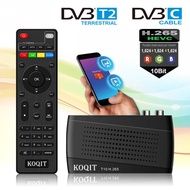 HEVC DVB-T2 DVR-C ตัวจูนทีวีดิจิทัล DVR T2 H265 Receiver Antena 10Bit ดีโค้ดเดอร์ HD DVBT2ทีวีสติ๊ก Cast EPG ชุด M3U Top Box Youtube