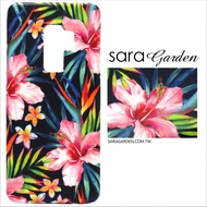 【Sara Garden】客製化 手機殼 Samsung 三星 A8 2018 A5 2018 扶桑花碎花 保護殼 硬殼