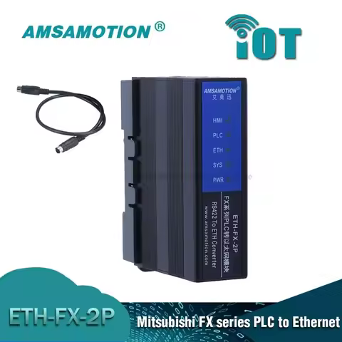 ETH-FX-2P Ethernet Module RS422-ETH Converter RS422 Suitable for Mitsubishi FX Series PLC FX1N/1NC F