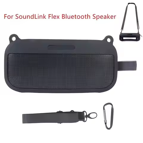 Silicone Wireless Speaker Case with Shoulder Strap Anti Drop Bluetooth Speaker Cover Durable Washabl