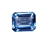 Brazil Swiss Blue Topaz 8.15 Ct Emerald Cut Loose Gemstone For Ring