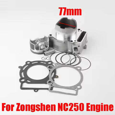 Motorcycle 77mm Bore Engine Cylinder Piston Gasket Kit Assembly For ZONGSHEN NC250 Engine NC 250 ZS1