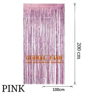 Pink foil backdrop tassel curtain/ foil fringe curtain/ foil curtain/ curtain slinger curtain/