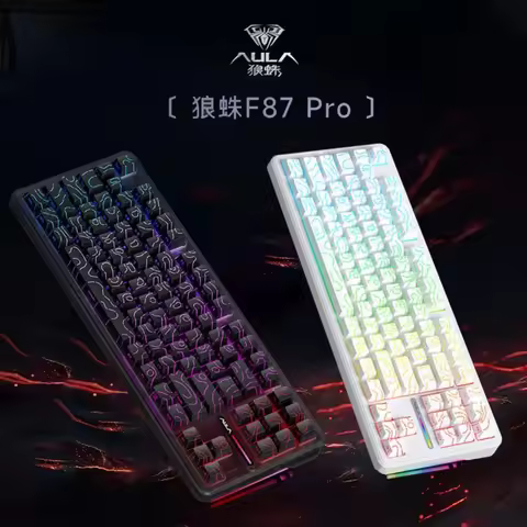 Original AULA F87 Pro Gasket Gaming Mechanical Keyboard 75% TKL Layout Wireless Hot-Swap RGB Custom 