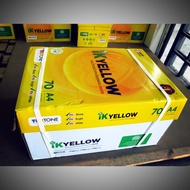 Ik Yellow A4 paper 450’s (70gsm) (10 Ream/Box) / Kertas A4 Ik yellow 450’s 70gsm (10 rim/ kotak) / k