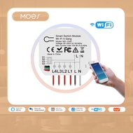 Mini DIY WiFi Smart Light Switch 4 Gang 1/2 Way Module Smart Life Tuya App Remote Control Work with 