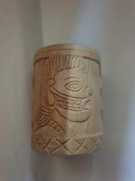 布農族 原住民 小米酒  酒杯手工 雕刻杯 原木 木雕