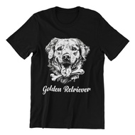 BA216 Kaos Tema Doggy Golden Retriever - Kaos Pecinta Anjing Dog Lover