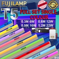 [Local Seller] LED T5 Fitting Fullset 1 Colour 6W/12W/16W/22W (Blue/Yellow/Pink/Orange/Green/Red/Lig