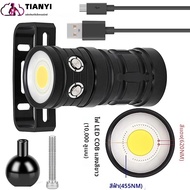 18000LM LED ไฟฉายดำน้ำ 100M ใต้น้ำโคมไฟดำน้ำวิดีโอไฟฉายดำน้ำโคมไฟสำหรับกีฬาทางน้ำ