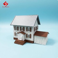 Sharprepublic N Scale Building Model Western Style Miniature Building Model Realistic Detail Sand Ta