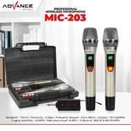 Advance Microphone Mic-203 Profesional 2 Mic Wireless Karoke