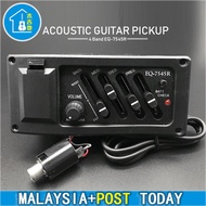 Professional 4 Band Acoustic Guitar Preamp Amplifier EQ 7545R Pickup 6.5MM Output Guitar Acceseories